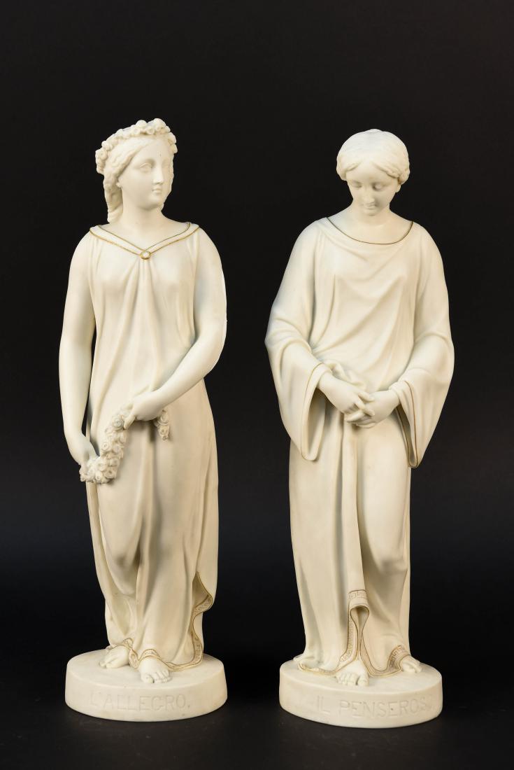 PAIR OF COPELAND PARIAN FIGURES SIGNED PAPWORTH (1 of 10)
