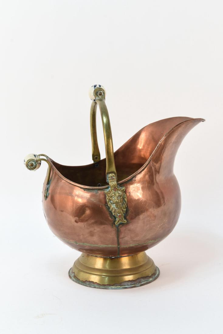 BRASS & COPPER COAL SCUTTLE (1 of 10)