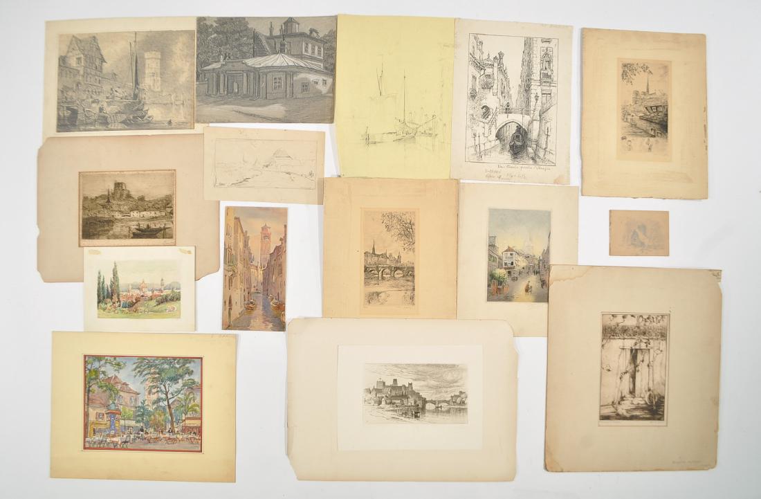EUROPEAN VIEWS, INK DRAWINGS, ETCHINGS, ETC. (1 of 10)