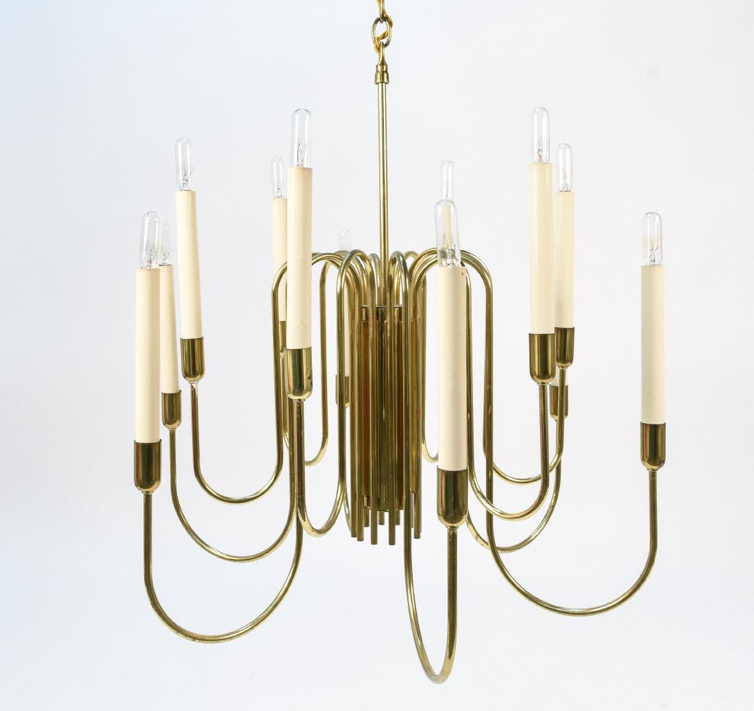 GAETANO SCIOLARI MID-CENTURY BRASS CHANDELIER (1 of 10)