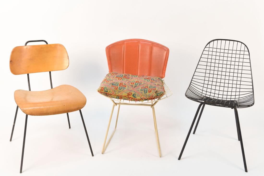 (3) MID CENTURY CHAIRS KNOLL/ BERTOIA/ EAMES STYLE (1 of 12)