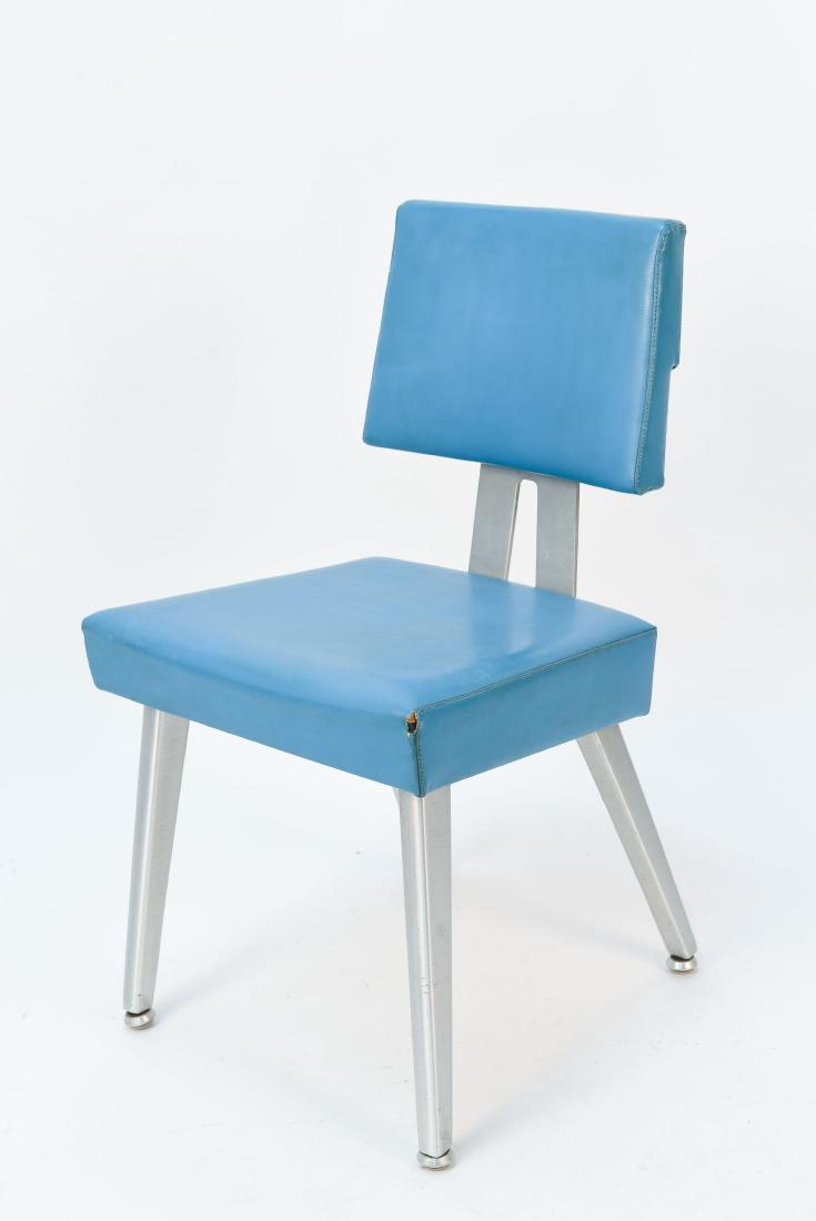 INDUSTRIAL GF ALUMINUM TASK CHAIR: Industrial GF GoodForm Aluminum Task Chair, Special Edition for IBM. General Fireproofing / GoodForm (name of the seating line) aluminum task chair as a special edition in the colors of big blue for b