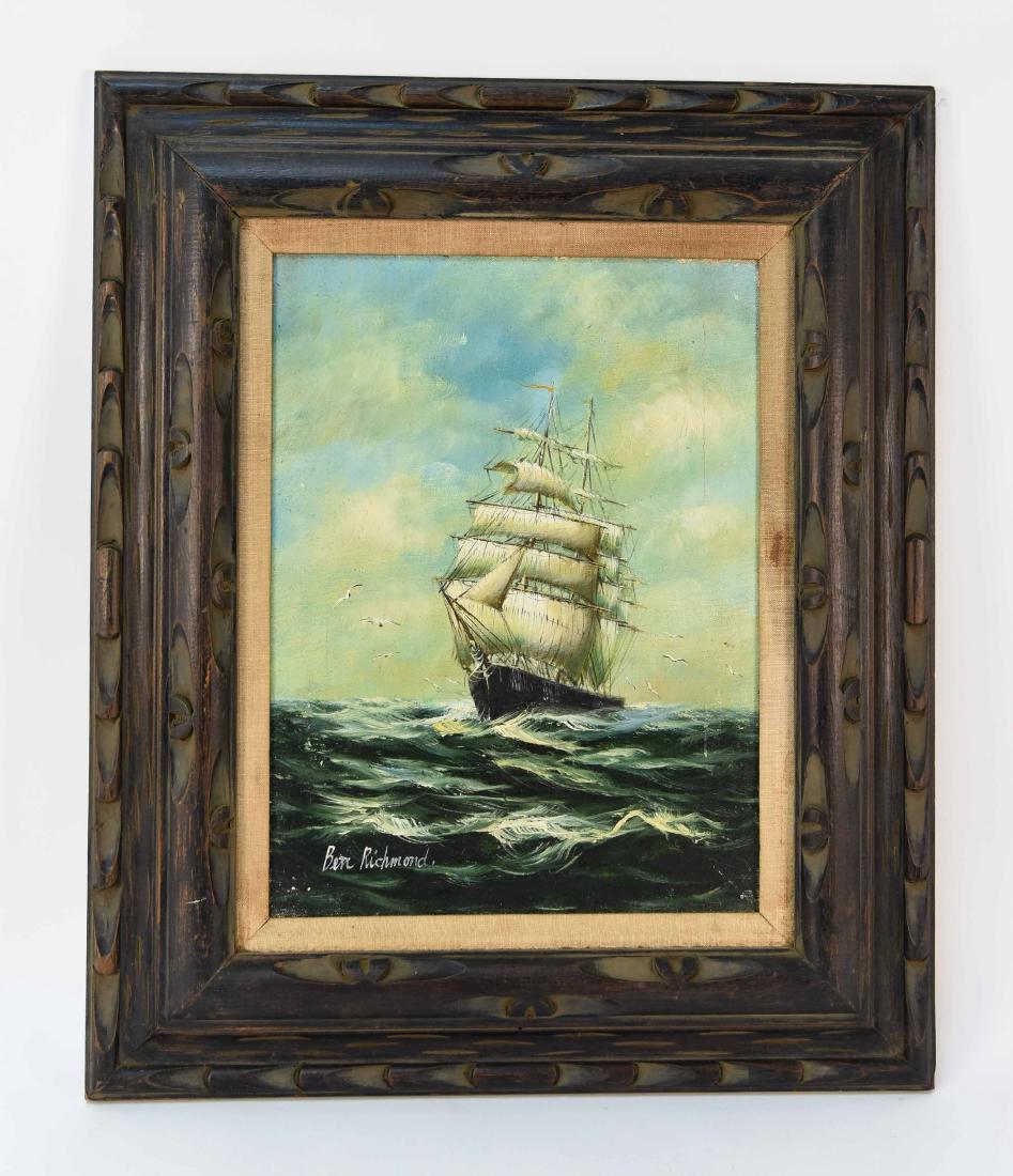 BEN RICHMOND SEASCAPE WITH SHIP O/C (1 of 9)