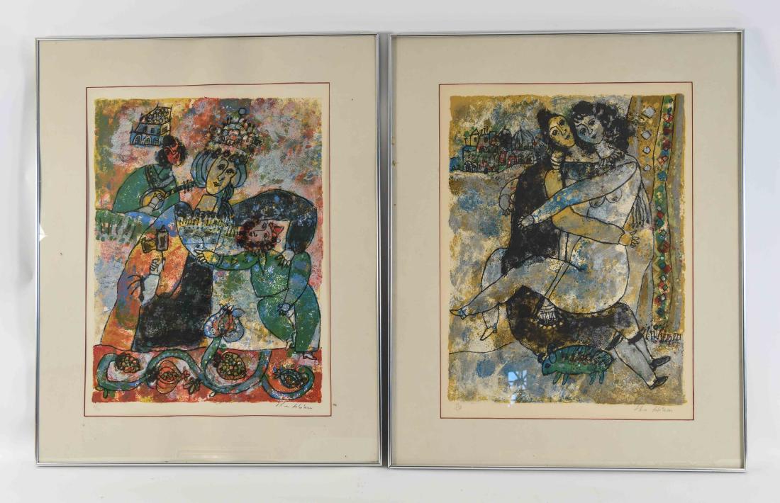 (2) COLOR LITHOGRAPHS THEO TOBIASSE (1 of 10)