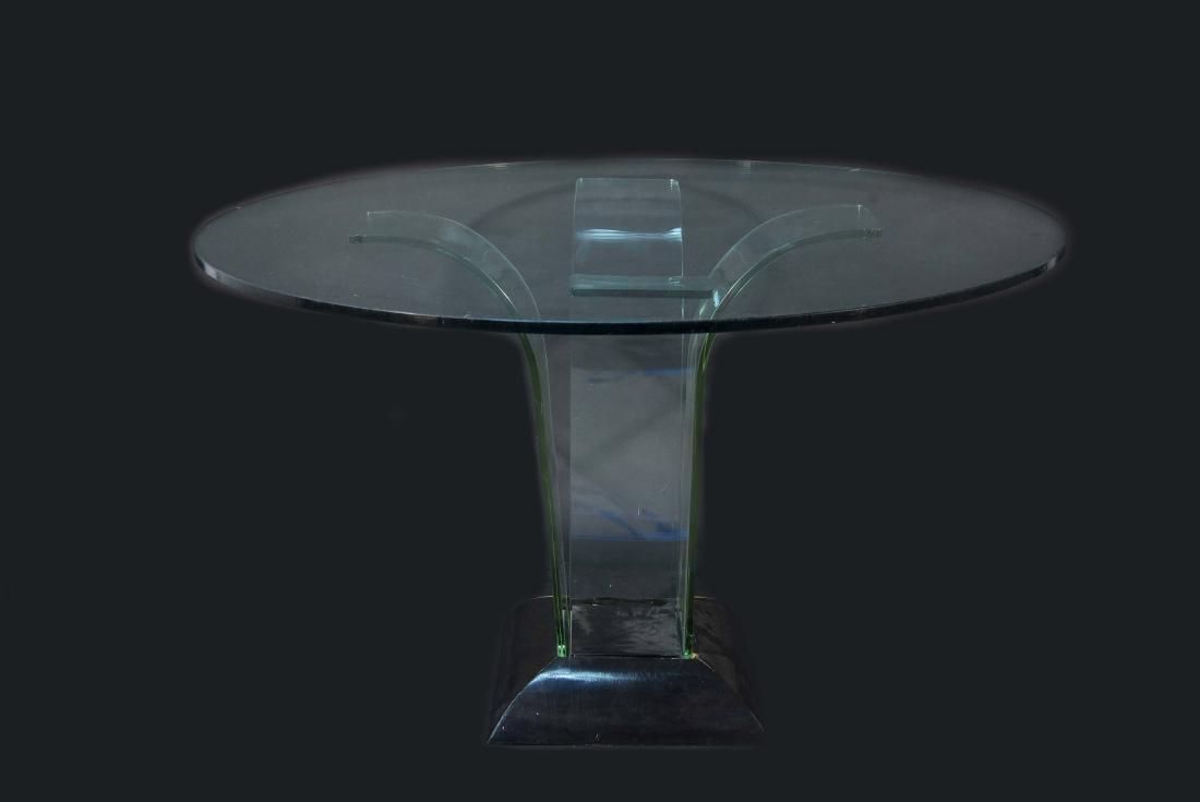 MODERNAGE BENT GLASS DINING TABLE C. 1940 (1 of 11)