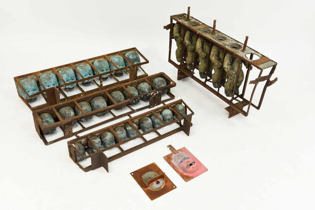 METAL DOLL MOLD SCULPTURE GROUPING (1 of 12)