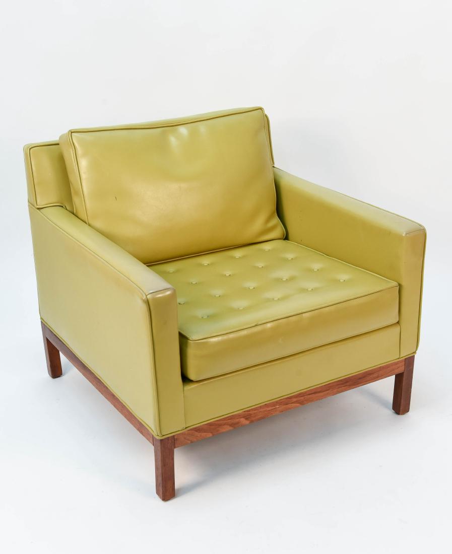 MILO BAUGHMAN LOUNGE CHAIR: Dimensions: H 27.5" x W 30.5" x D 30" Condition: Scuffs and marks to upholstery.