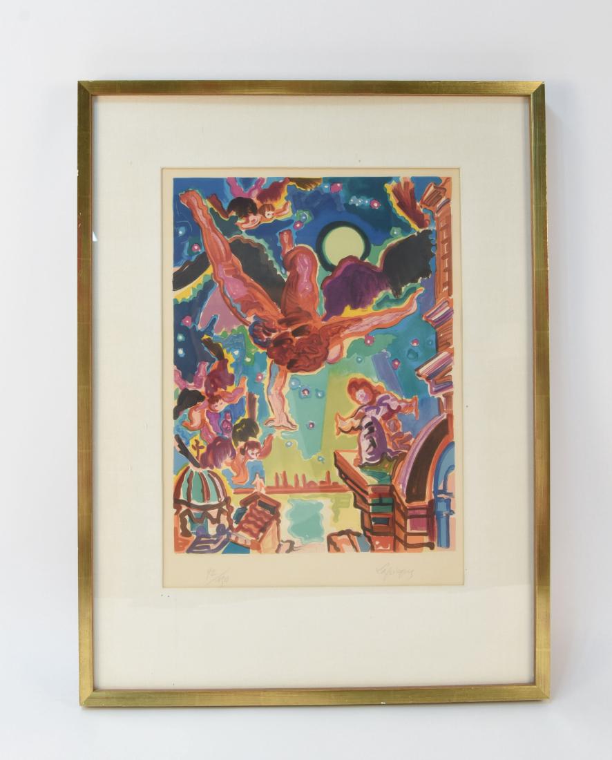 CHARLES LAPICQUE (FRENCH 1898-1988): Color lithograph on paper, signed in pencil to bottom right, numbered 92 /150 in pencil to bottom left. Dimensions: (Frame) H 33" x W 25" (Sight) H 22.5" x W 16" Condition: Few small spots to mat. Som