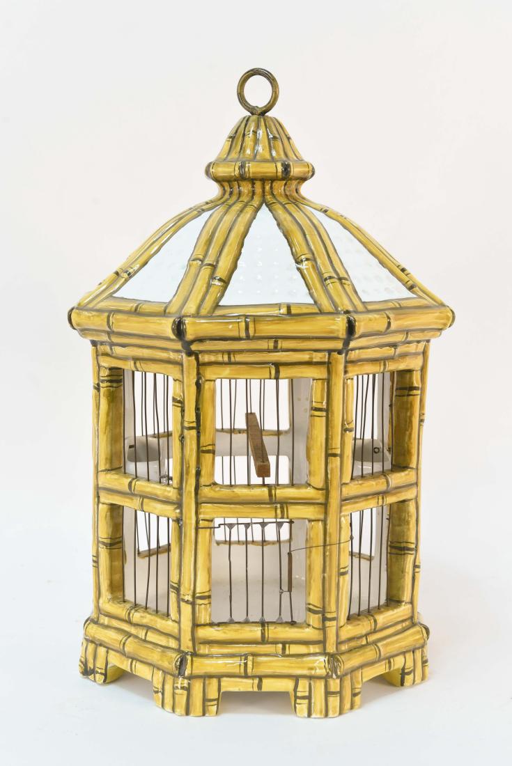 ITALIAN PORCELAIN BIRD CAGE C. 70'S/80'S (1 of 7)