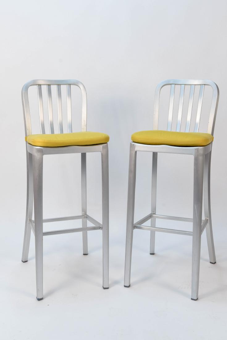 PAIR OF EMECO NAVY STYLE BAR STOOLS (1 of 9)