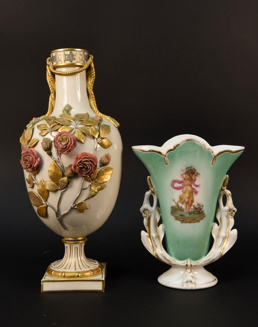 (2) PORCELAIN VASES INCL. ROYAL CROWN DERBY (1 of 12)