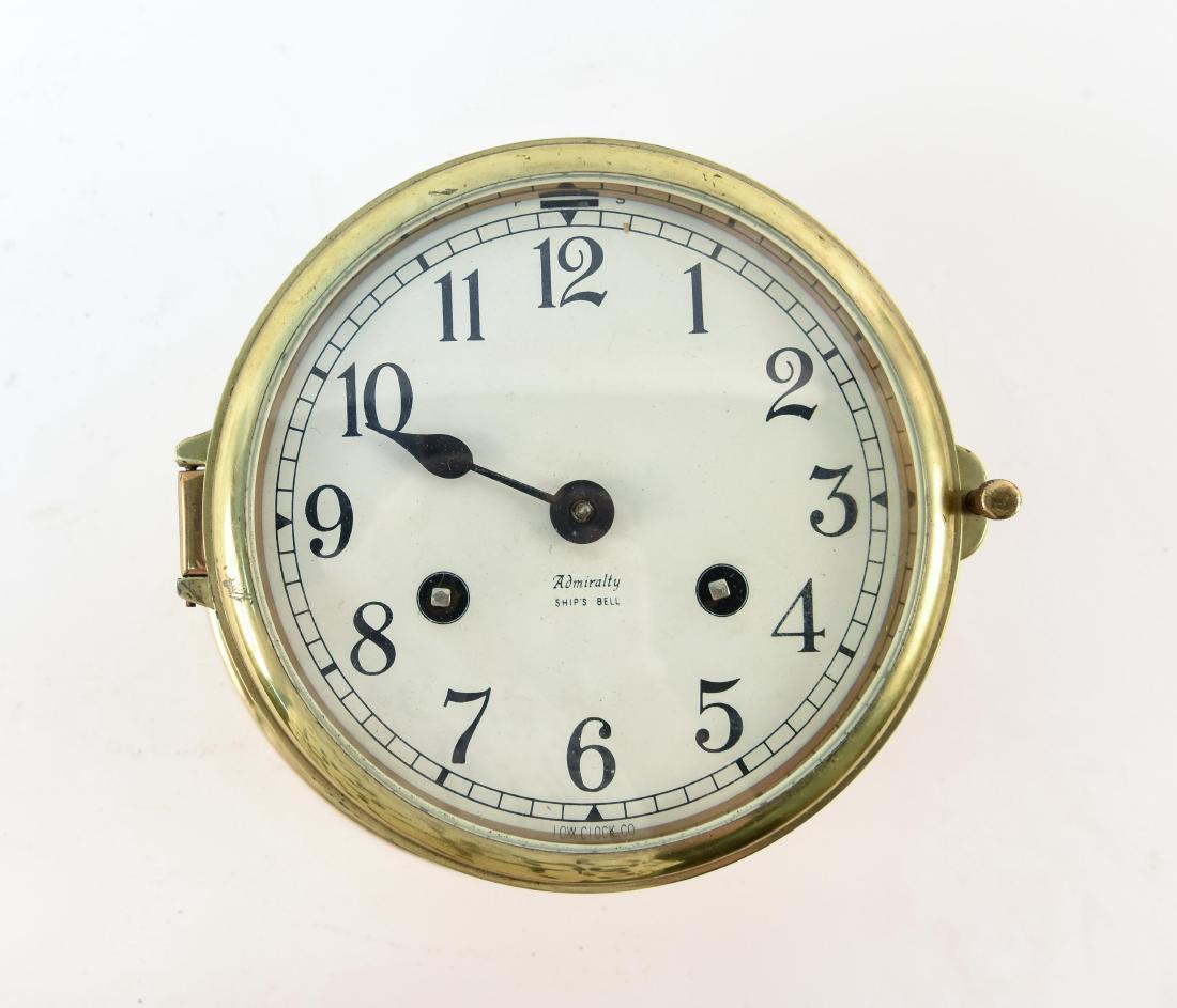 ADMIRALTY SHIPS BELL BRASS DECK CLOCK (1 of 6)