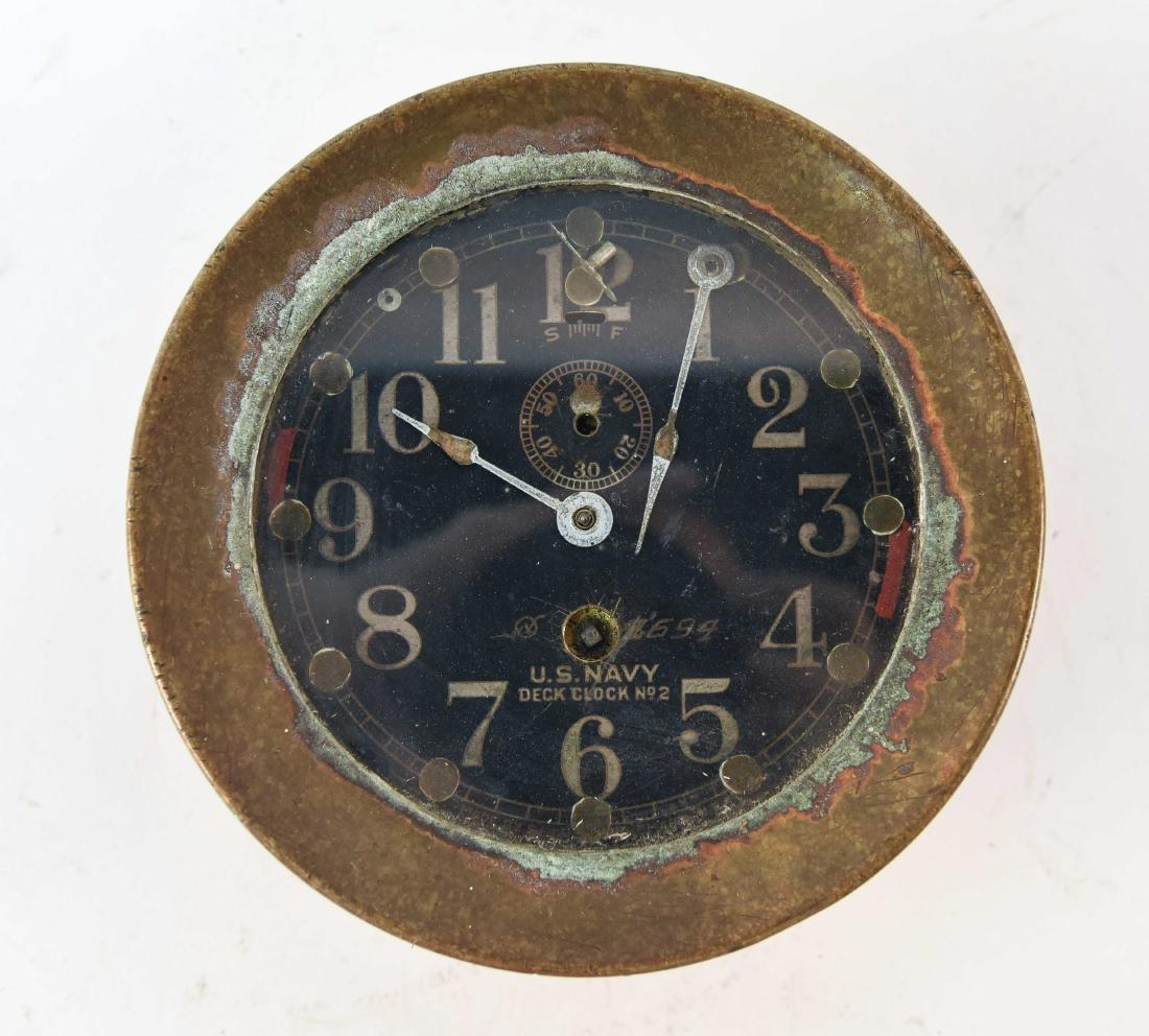 SETH THOMAS WWII US NAVY DECK CLOCK NO. 2 (1 of 4)