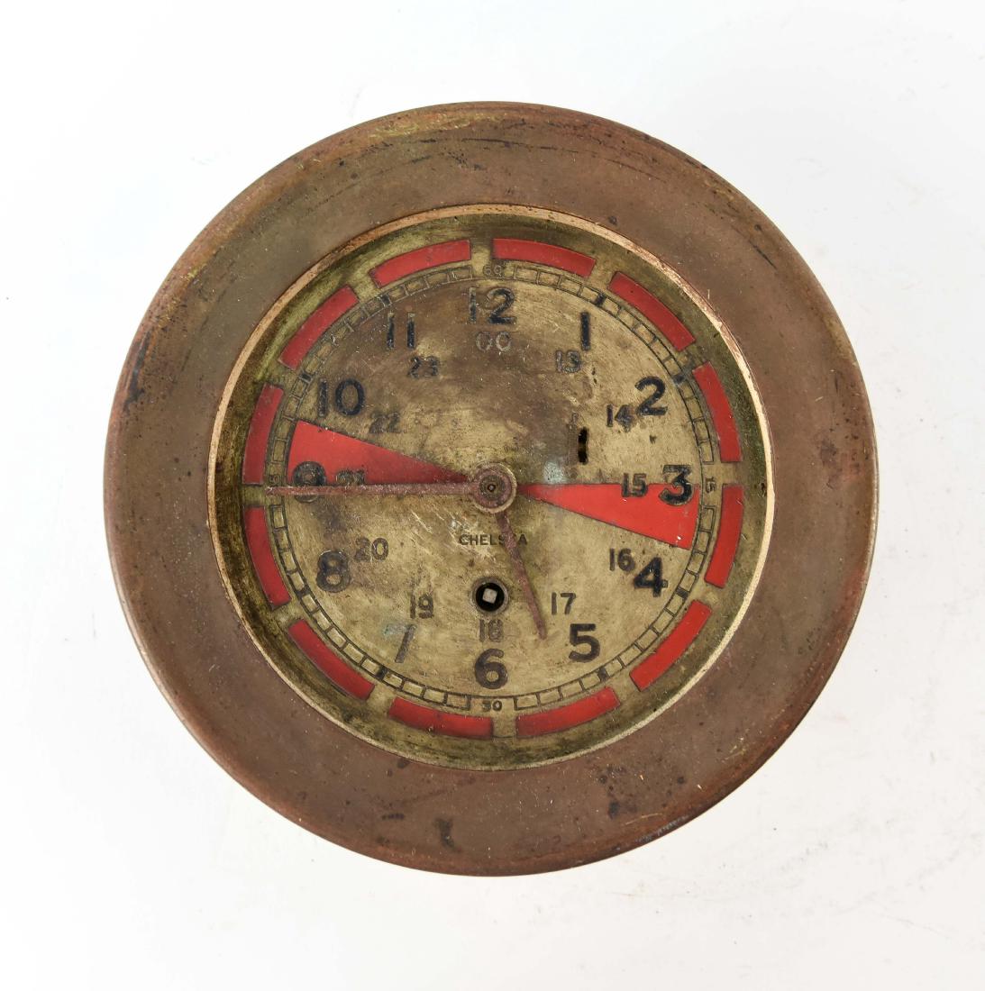 CHELSEA BRASS SHIPS RADIO ROOM CLOCK (1 of 5)