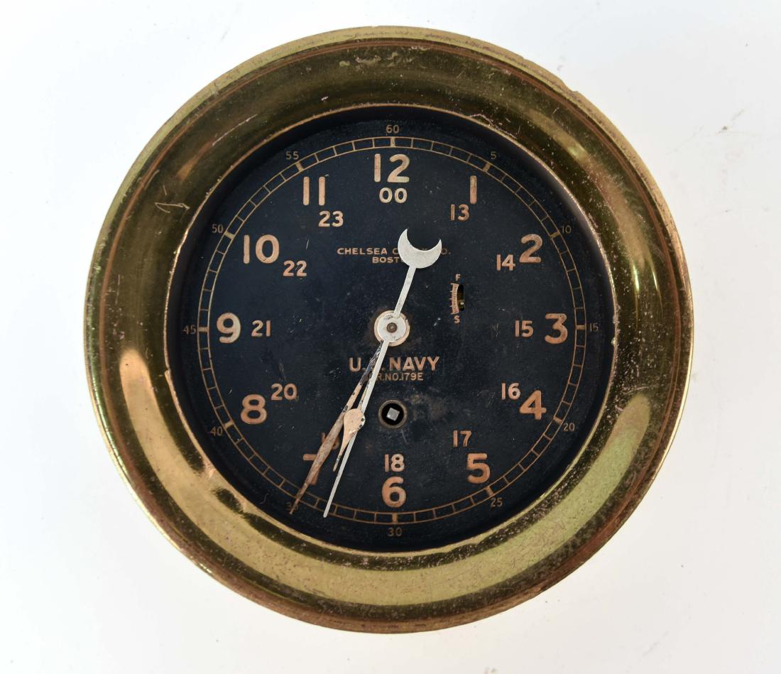 CHELSEA WWII US NAVY SHIPS DECK CLOCK (1 of 5)