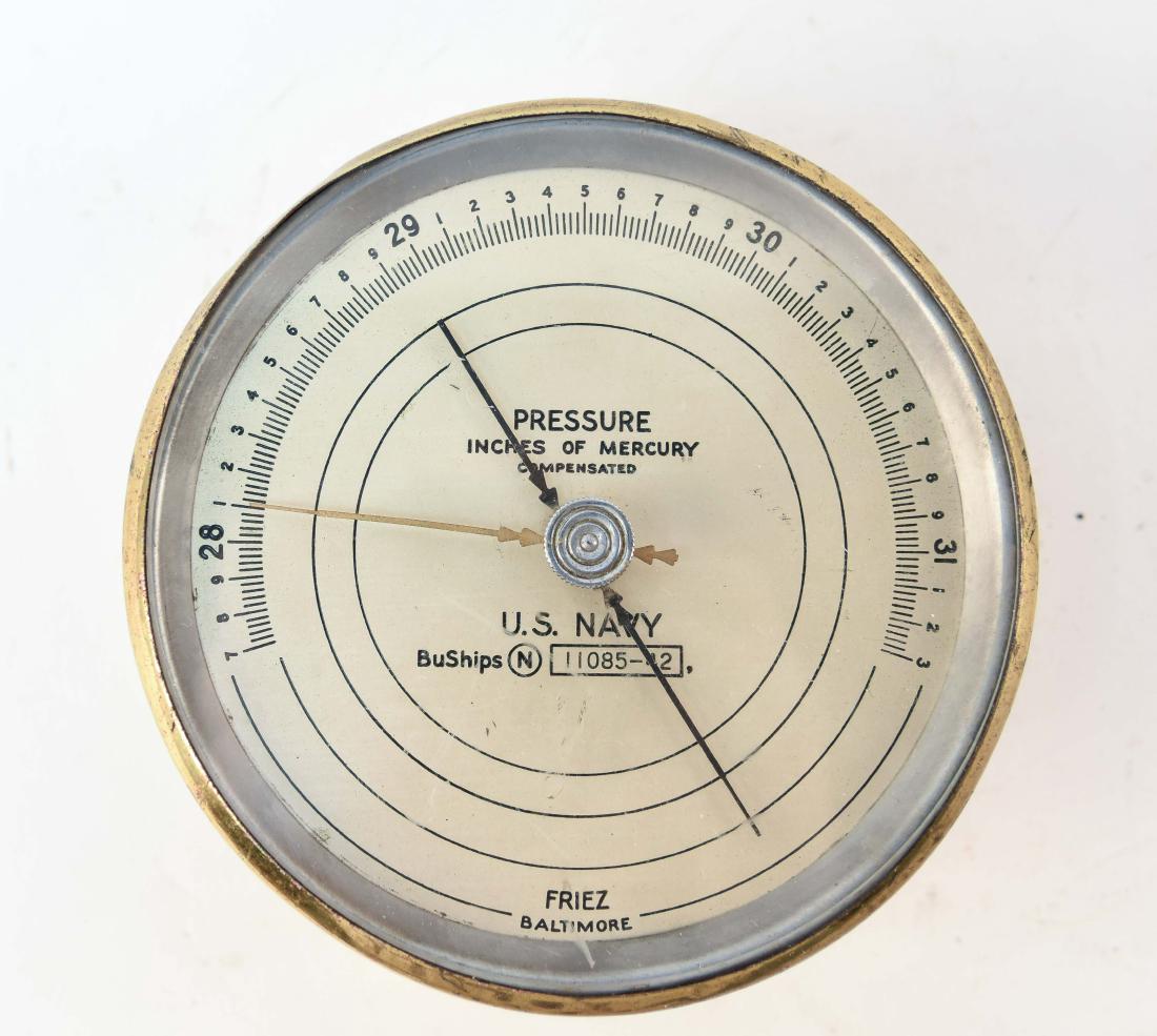 WWII US NAVY FRIEZ SHIPS BAROMETER (1 of 5)