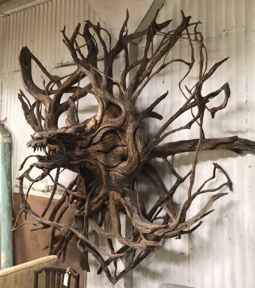 CARVED DRAGON TREE ROOT SCULPTURE (1 of 6)