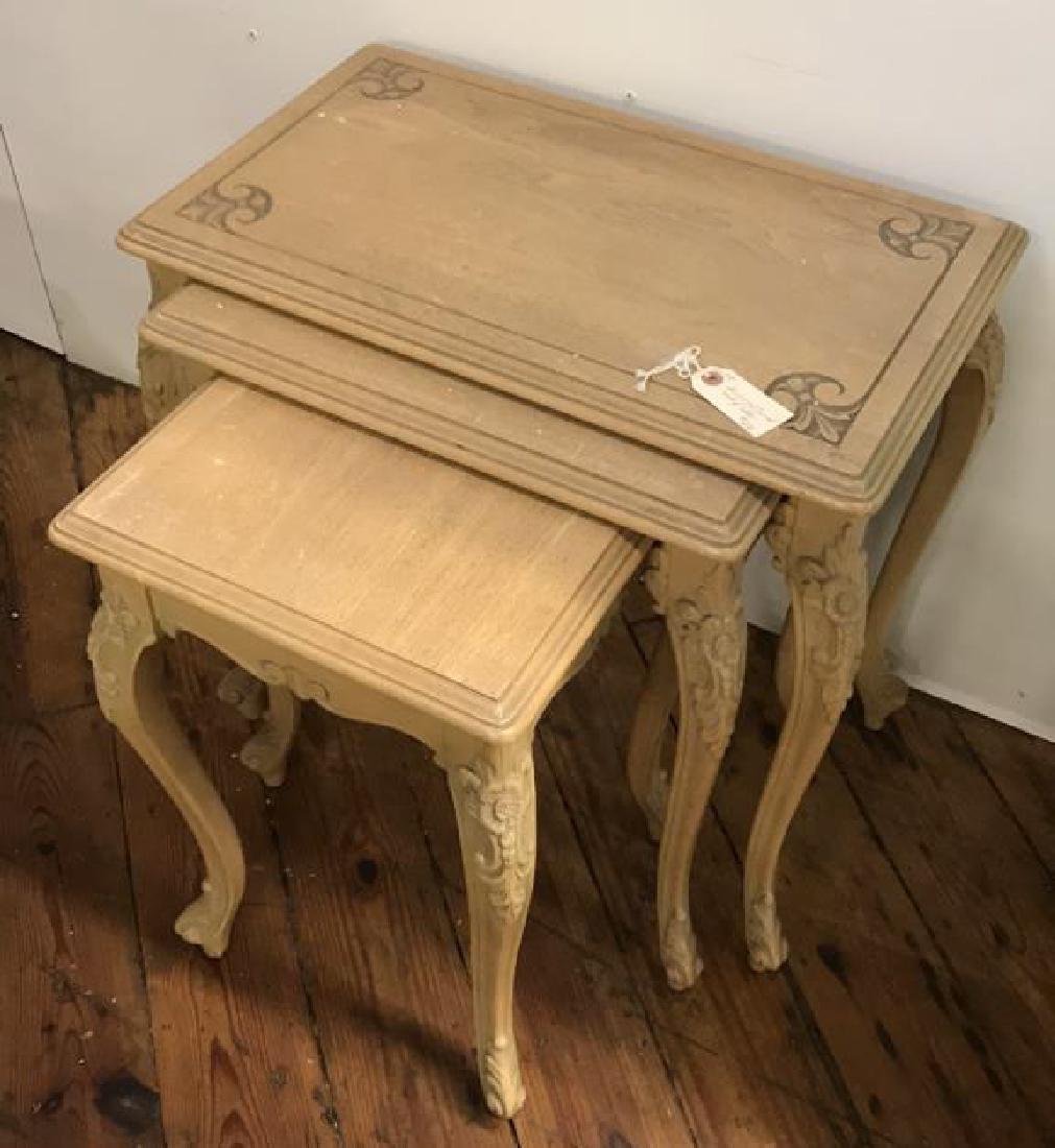 SET OF (3) FRENCH STYLE NESTING TABLES (1 of 6)