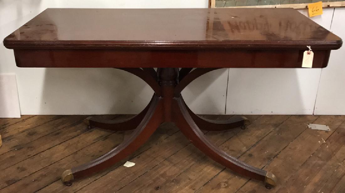 MAHOGANY FLIP TOP CONSOLE TABLE (1 of 5)