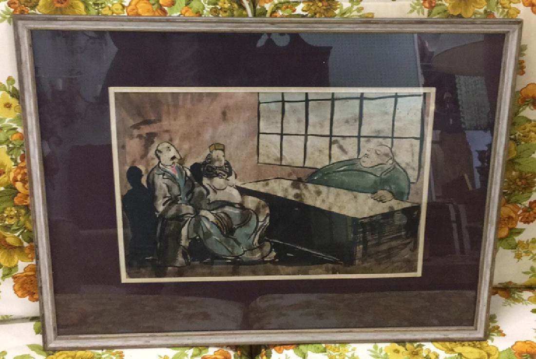 PEN & INK CARTOON SIGNED DRAWING (1 of 6)