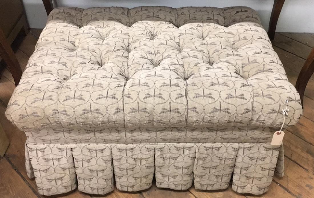 TUFTED DRAGONFLY PATTERN OTTOMAN (1 of 5)