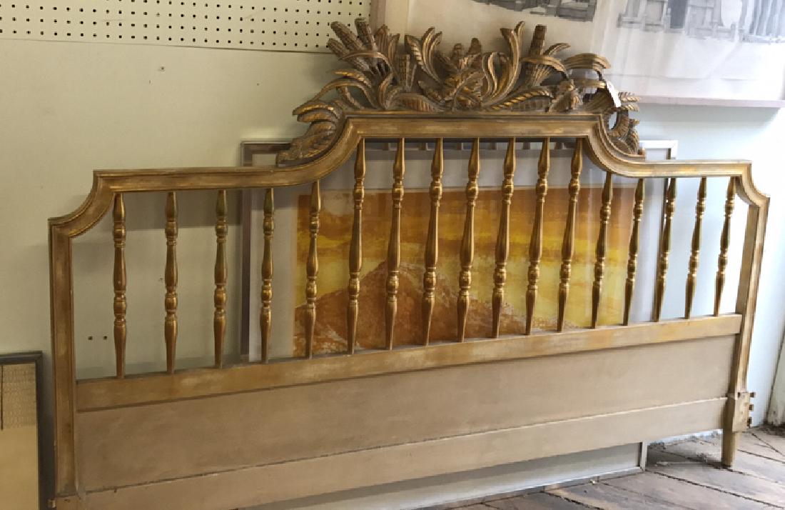 CARVED ITALIAN QUEEN SIZED HEADBOARD (1 of 7)