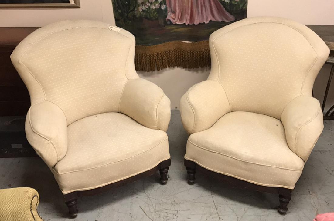 PAIR OF VICTORIAN CLUB CHAIRS (1 of 7)