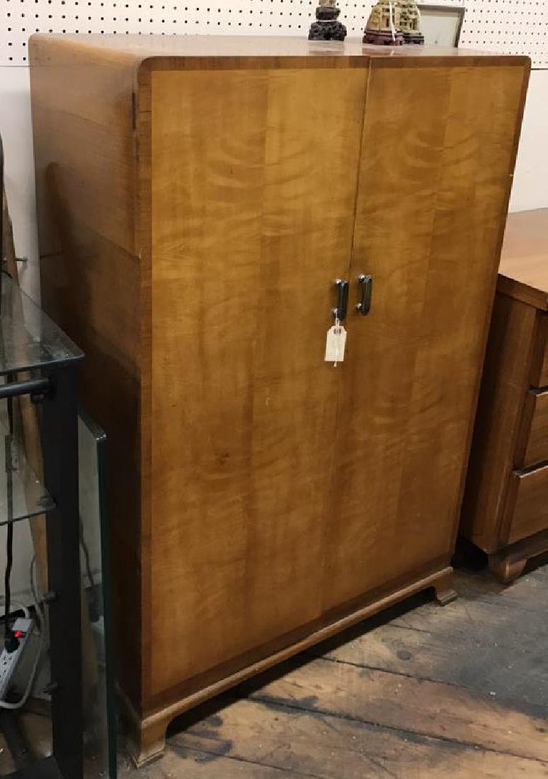 ENGLISH ART DECO WARDROBE CABINET (1 of 10)