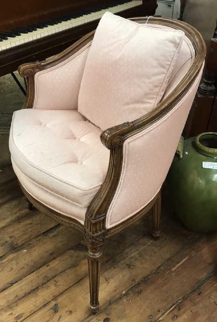 FRENCH STYLE UPHOLSTERED SIDE CHAIR (1 of 4)