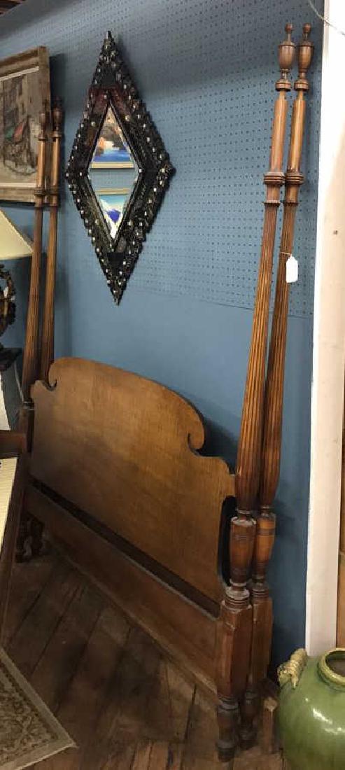 BERKEY AND GAY QUEEN HEADBOARD: Dimensions: H 78.25" x W 57.75" x D 2.5" Condition: Some finish wear.