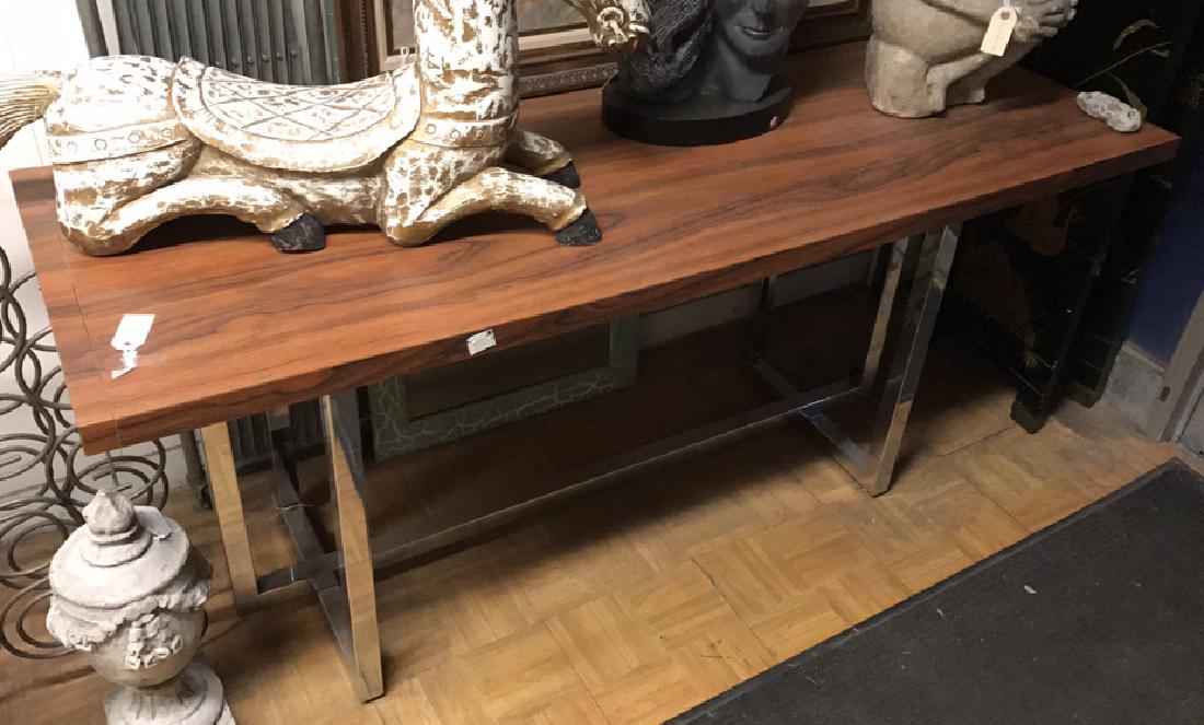 CHROME BASE CONSOLE TABLE (1 of 4)
