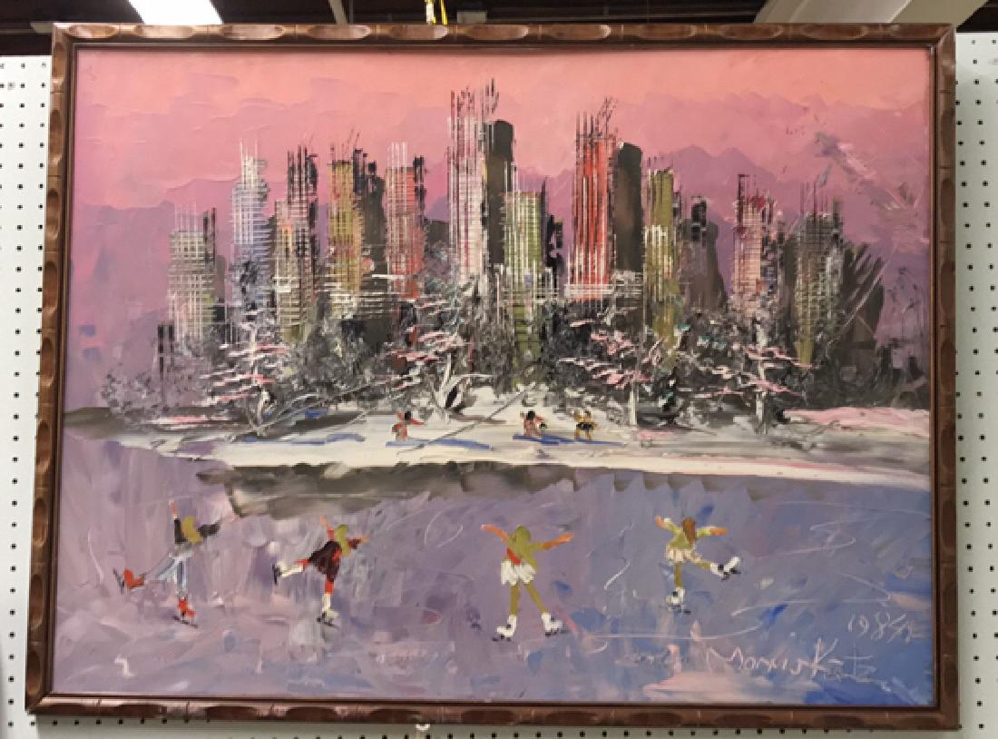 MORRIS KATZ PAINTING: Dimensions: (Frame) H 32" x W 41.75" (Sight) H 29.75" x W 39.5" Condition: No issues to note.
