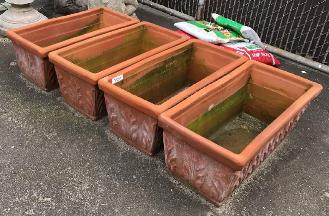 4 TERRA-COTTA PLANTER BOXES (1 of 4)