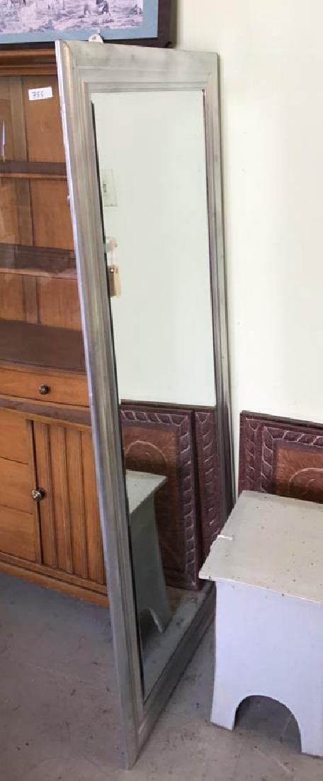 SILVER FRAME BEVELED MIRROR (1 of 2)