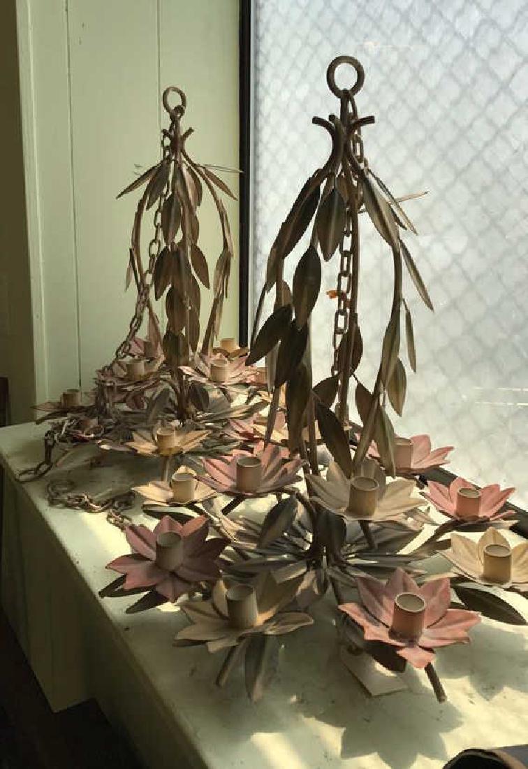 TWO TOLE CHANDELIERS (1 of 4)