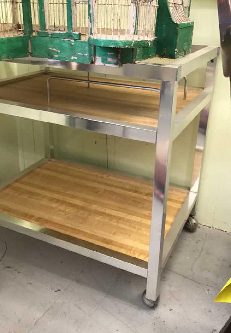 ALUMINUM FRAME CART: Dimensions: H 29.5" x W 36" x D 21"Condition: Few mild surface scratches to metal.