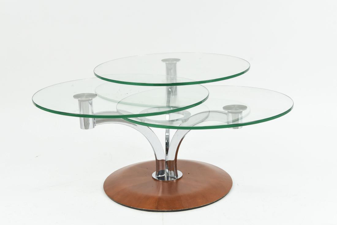 3 TIER SWIVEL COFFEE TABLE (1 of 9)
