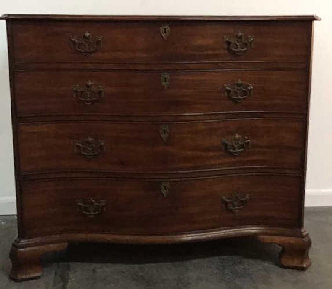 GEORGE III MAHOGANY FOUR DRAWER CHEST (1 of 5)