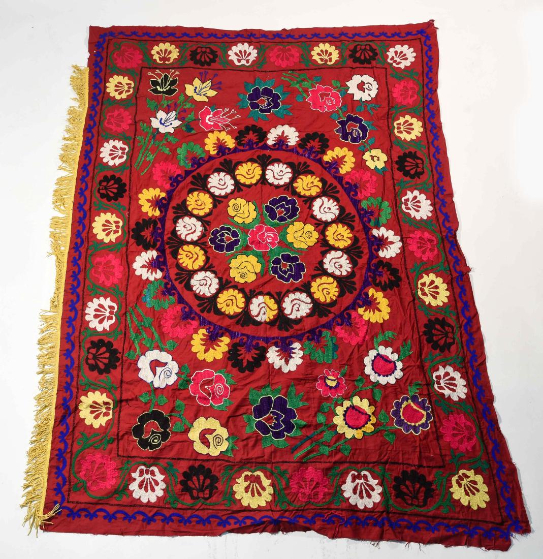 EMBROIDERED SUZANI WALL HANGING (1 of 9)