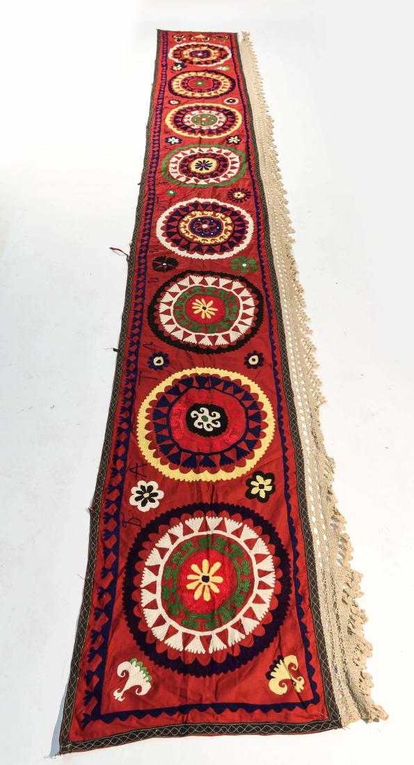 EMBROIDERED SILK SUZANI WALL RUNNER (1 of 10)