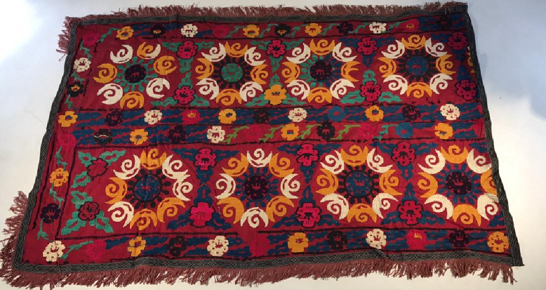 EMBROIDERED SILK SUZANI WALL HANGING (1 of 8)