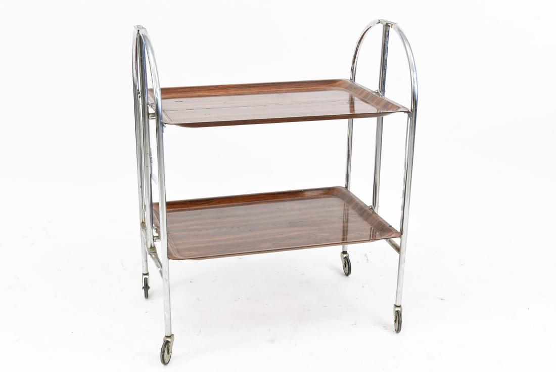 DANISH FOLDING BAR CART TROLLY (1 of 8)