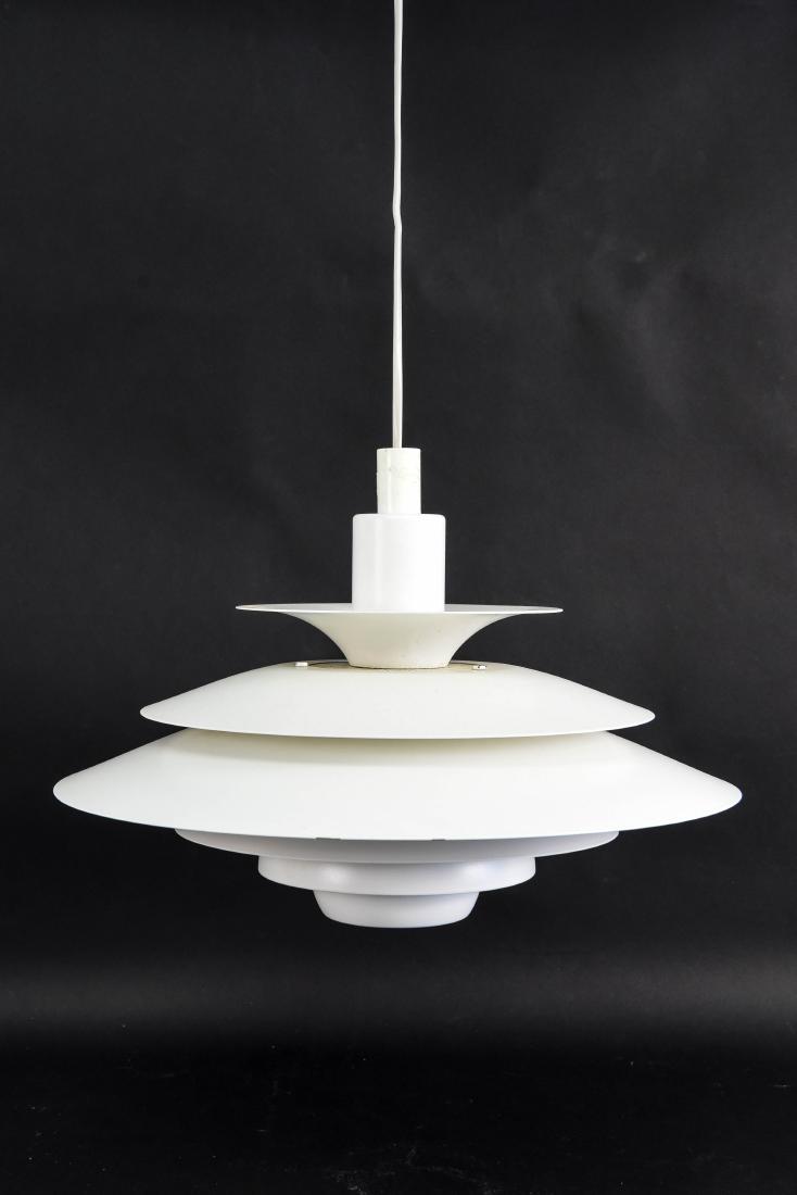 DANISH UFO PENDANT LAMP BY JEKA: Dimensions: H 12" x D 16" Condition: Not tested. May need to be rewired. Light finish wear.
