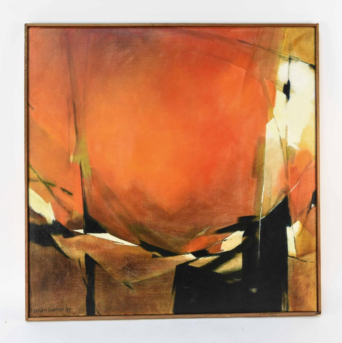 EVELIEN SCHEFFER LARGE ABSTRACT OIL ON CANVAS (1 of 9)