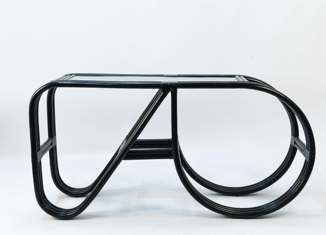 MID-CENTURY BAMBOO CONSOLE TABLE (1 of 10)