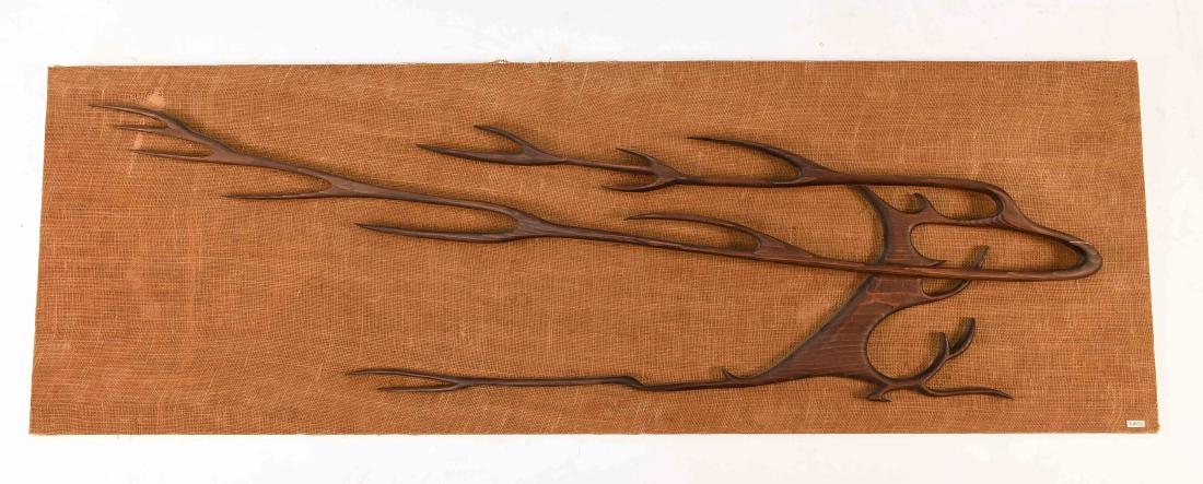 M. PERLIN MID-CENTURY WOODEN WALL SCULPTURE (1 of 10)
