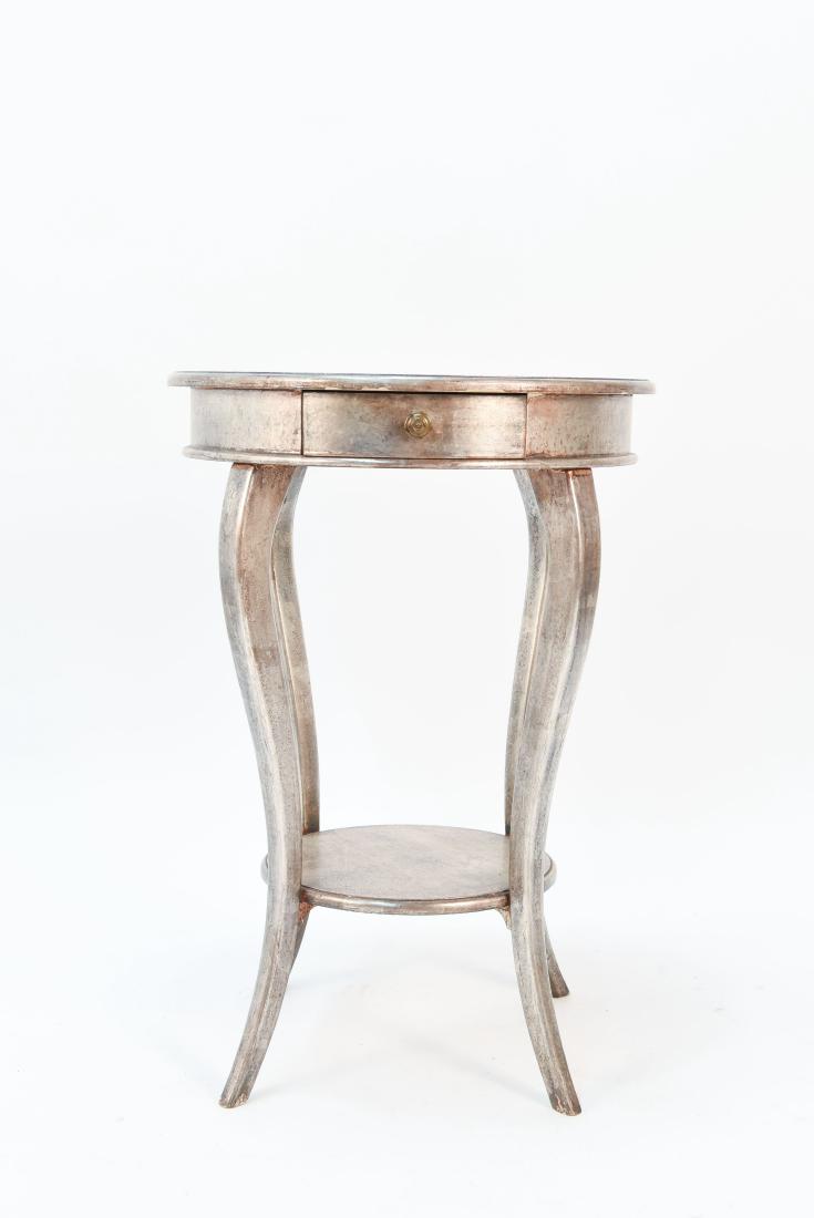 ITALIAN SILVER PAINTED WOOD SIDE TABLE (1 of 8)