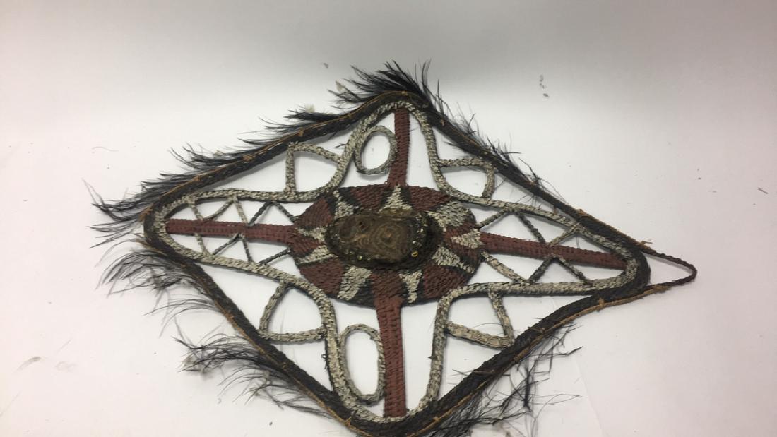PAPUA NEW GUINEA WOVEN HEADDRESS DANCE OBJECT (1 of 12)