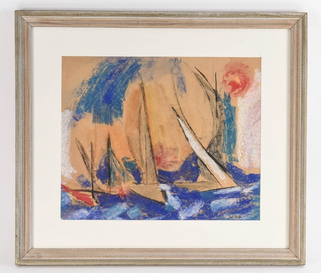 KARL KNATHS (AMERICAN 1891-1971): Signed lower right: Karl Knath Dimensions: H 24" x W 27.5", sight H 15.5" x W 19" Condition: Light wear to frame.