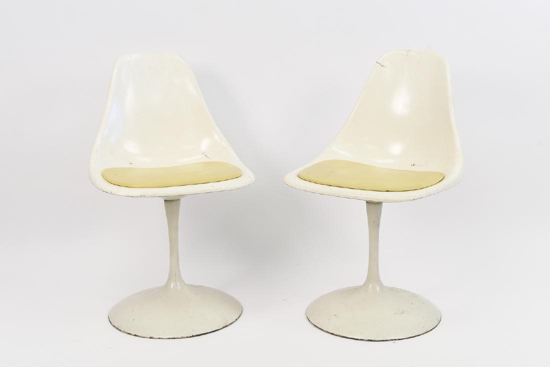 PAIR OF TULIP BASE SHELL CHAIRS (1 of 9)